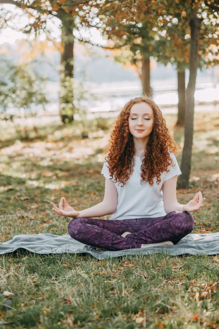 A girl doing Yoga