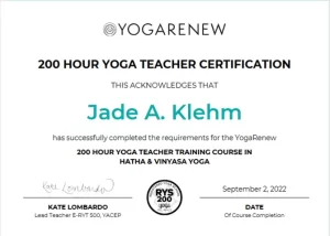 200 Hour Yoga Teacher Certificate